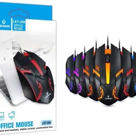 Mouse Gamer Preto Com Fio Lehmox Ley-206